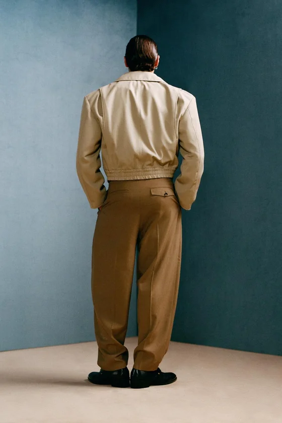 Плиссированные брюки для костюма willy chavarria x zara