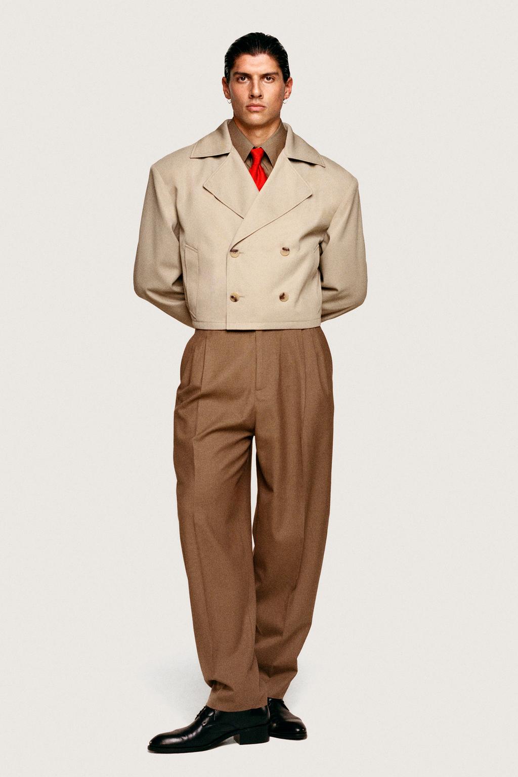 Плиссированные брюки для костюма willy chavarria x zara