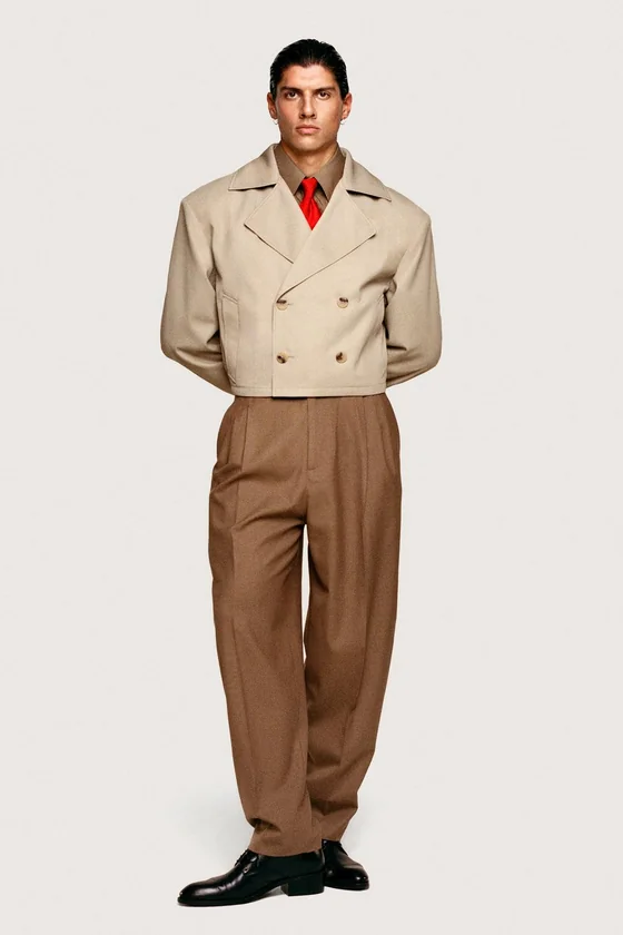 Плиссированные брюки для костюма willy chavarria x zara