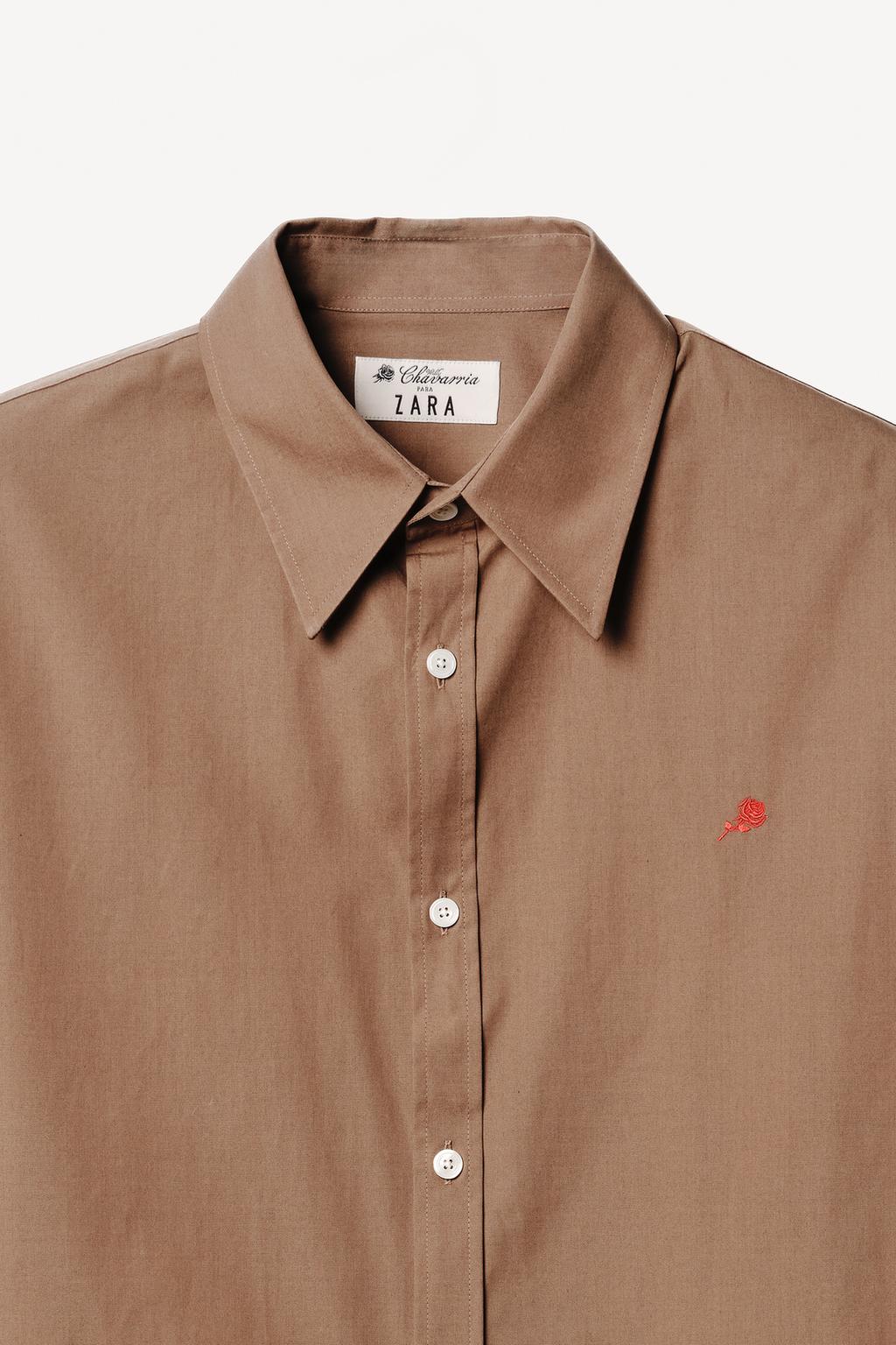 Рубашка из хлопкового полотна свободного кроя willy chavarria x zara