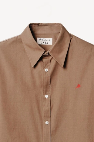 Рубашка из хлопкового полотна свободного кроя willy chavarria x zara- Заказать в России