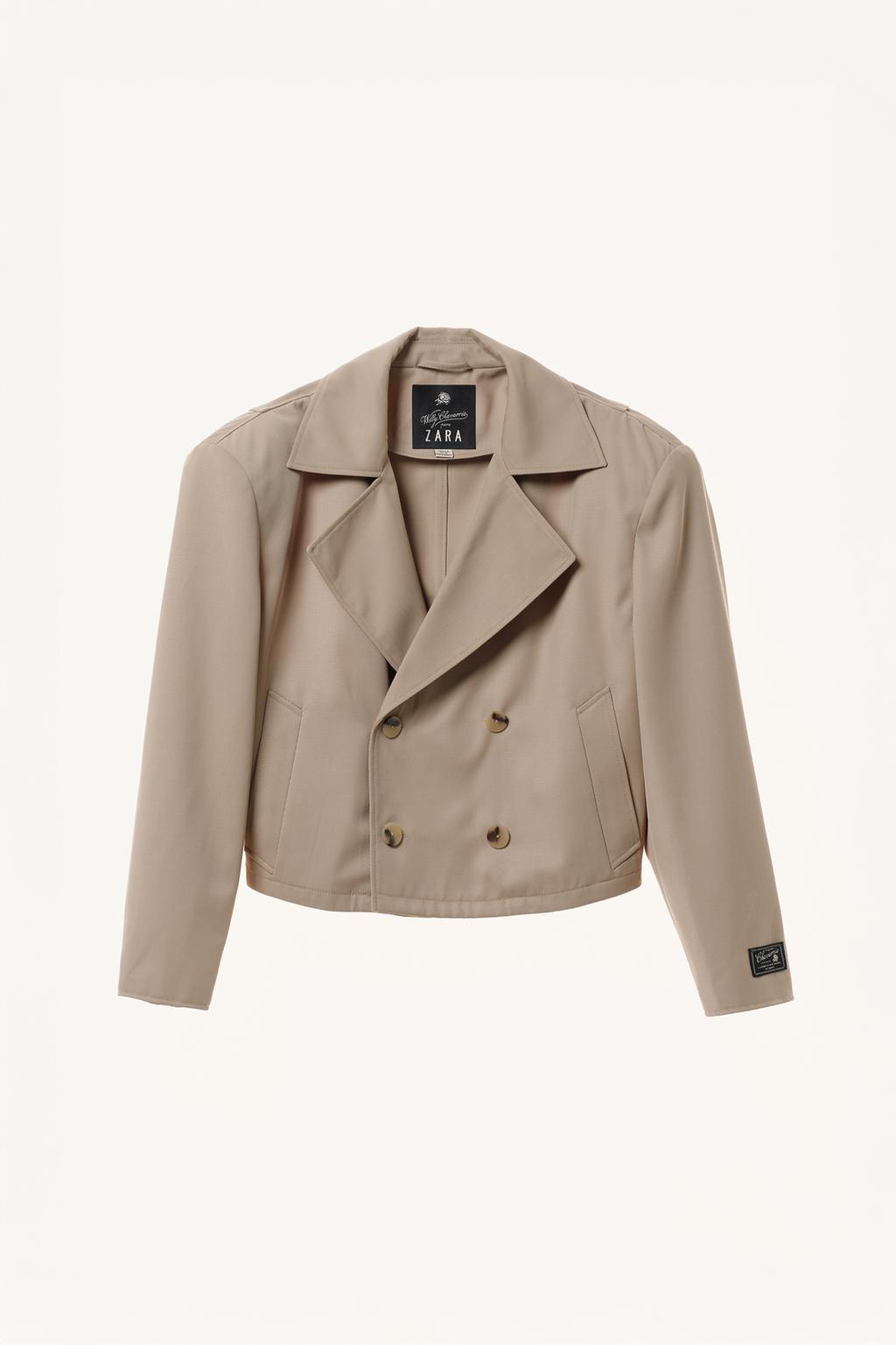 Короткий пальто прямого кроя willy chavarria x zara