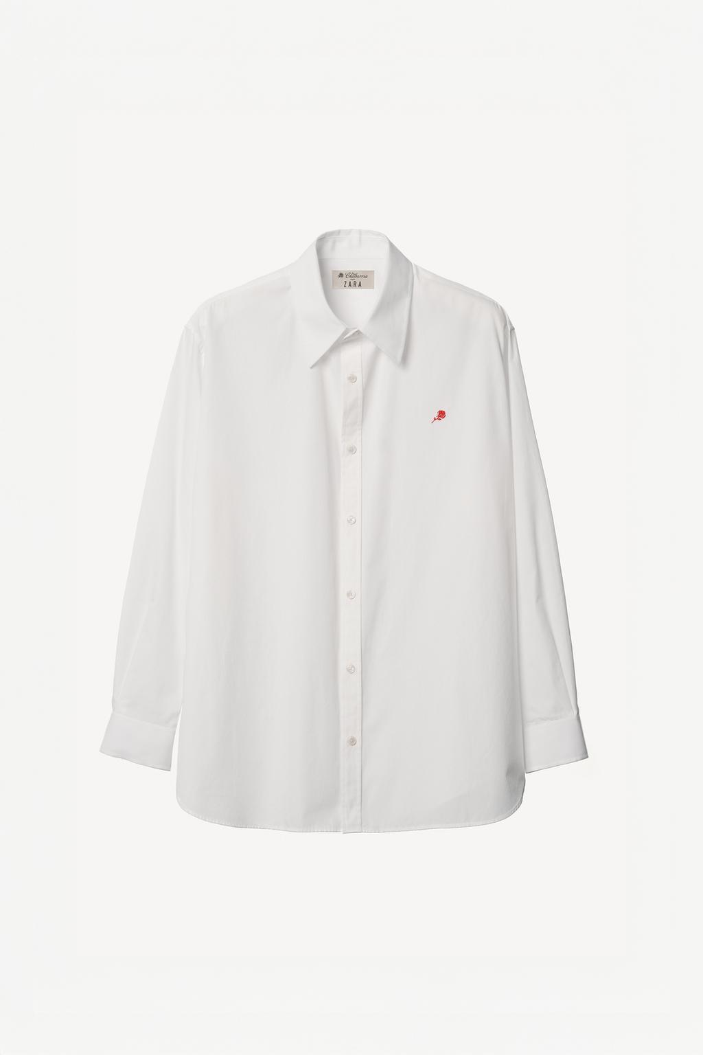 Рубашка свободного кроя из хлопка willy chavarria x zara