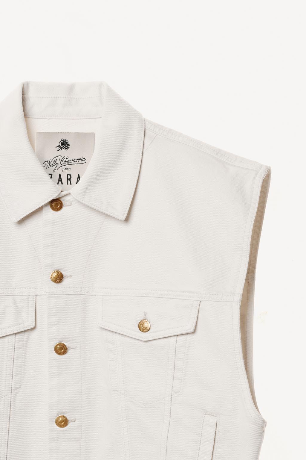 Джинсовый жилет прямого кроя willy chavarria x zara