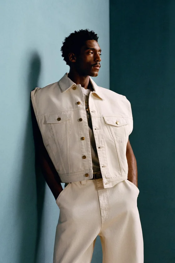 Джинсовый жилет прямого кроя willy chavarria x zara