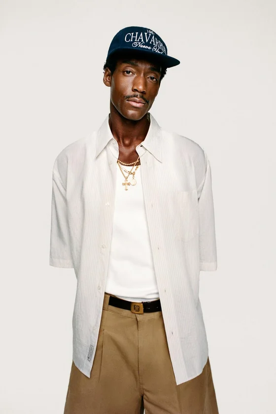 Широкие плиссированные бермуды willy chavarria x zara