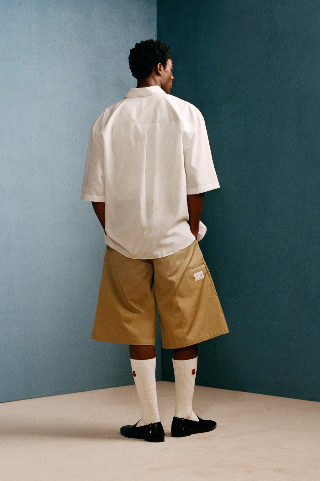 Широкие плиссированные бермуды willy chavarria x zara