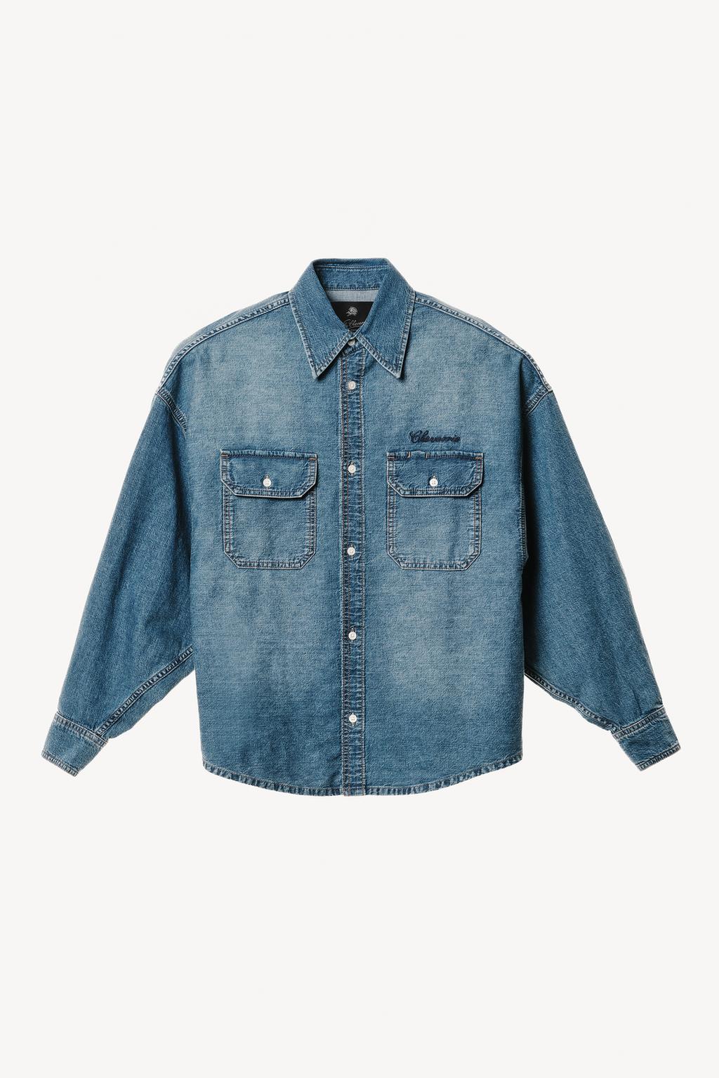 Джинсовая рубашка свободного кроя с вышивкой willy chavarria x zara