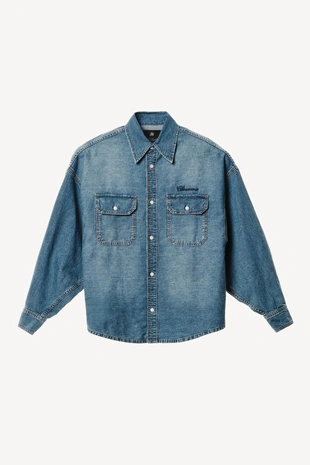 Джинсовая рубашка свободного кроя с вышивкой willy chavarria x zara- Заказать в России