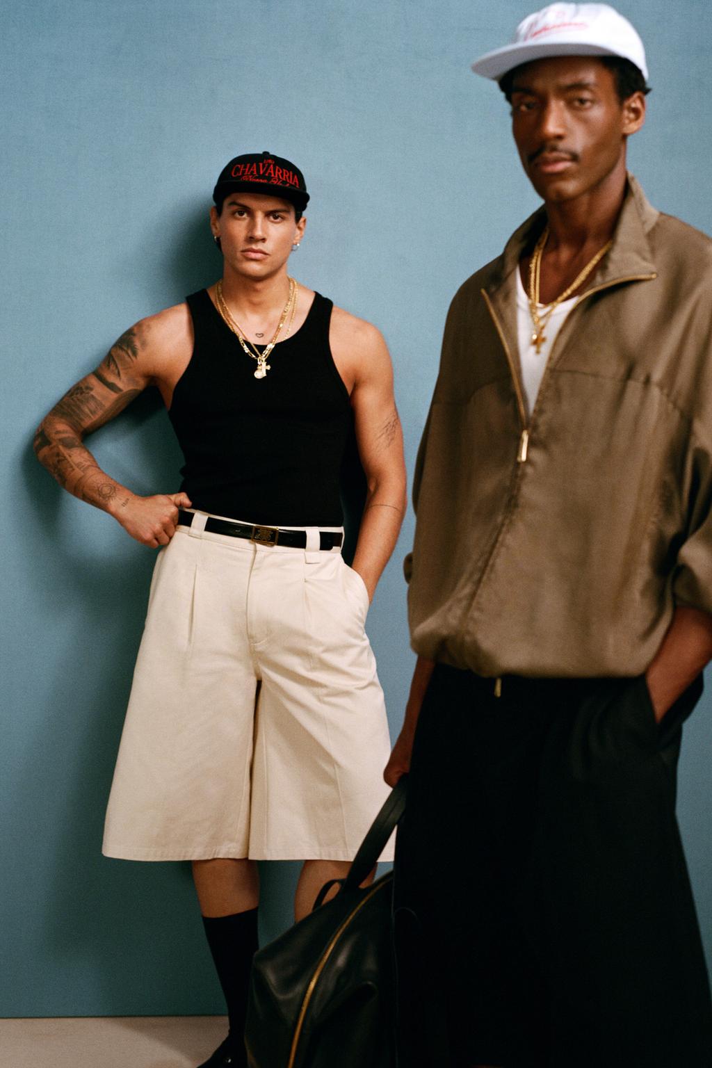 Широкие плиссированные бермуды willy chavarria x zara