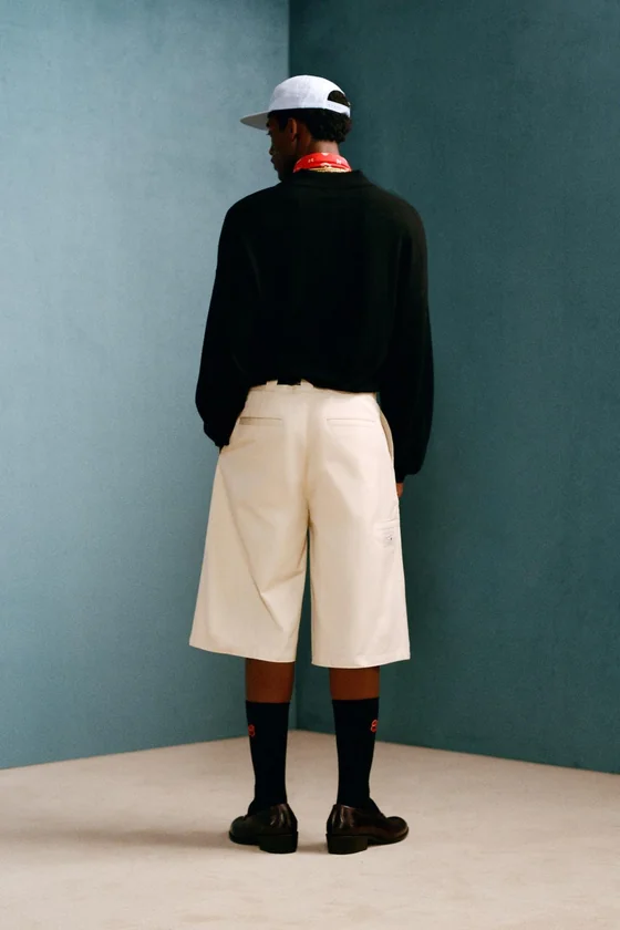 Широкие плиссированные бермуды willy chavarria x zara