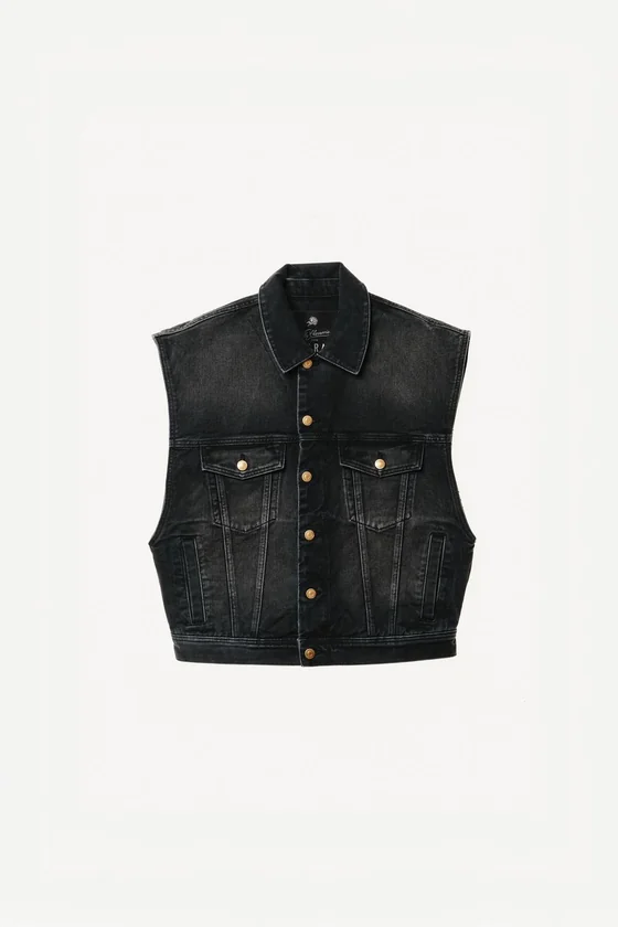 Джинсовый жилет свободного кроя willy chavarria x zara