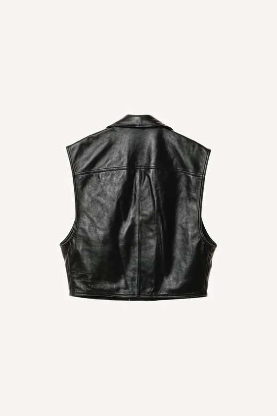 Кожаный жилет байкера willy chavarria x zara
