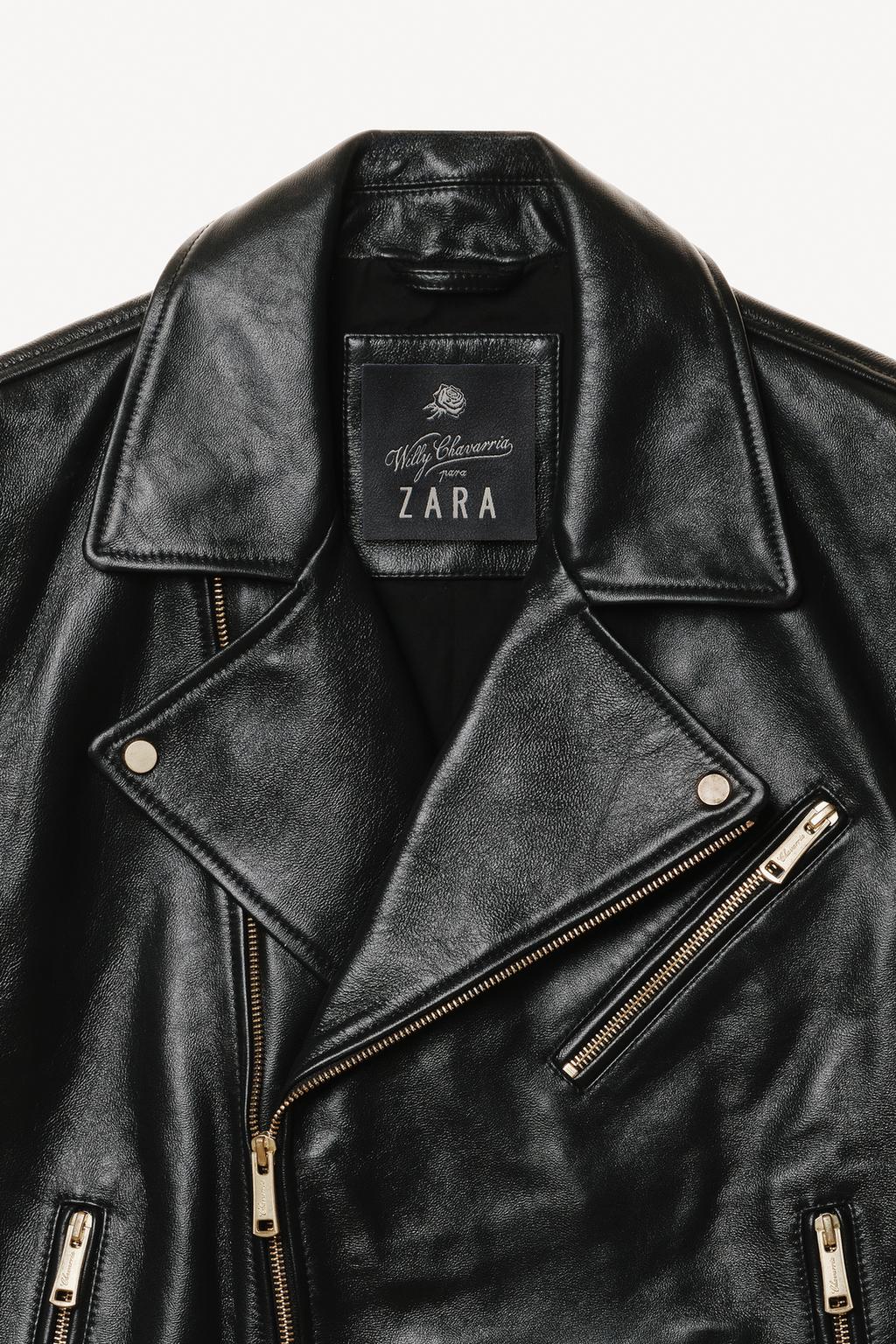 Кожаный жилет байкера willy chavarria x zara