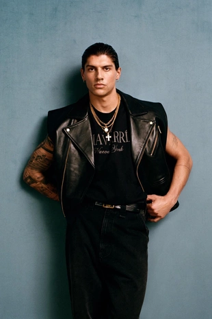 Кожаный жилет байкера willy chavarria x zara- Заказать в России