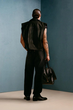 Кожаный жилет байкера willy chavarria x zara- Заказать в России