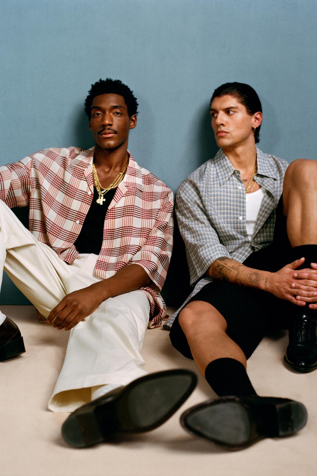 Рубашка в клетку свободного кроя willy chavarria x zara