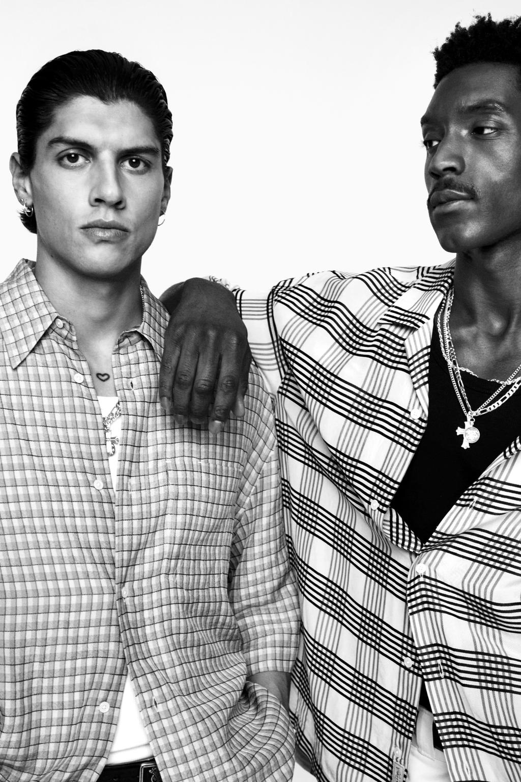 Рубашка в клетку свободного кроя willy chavarria x zara