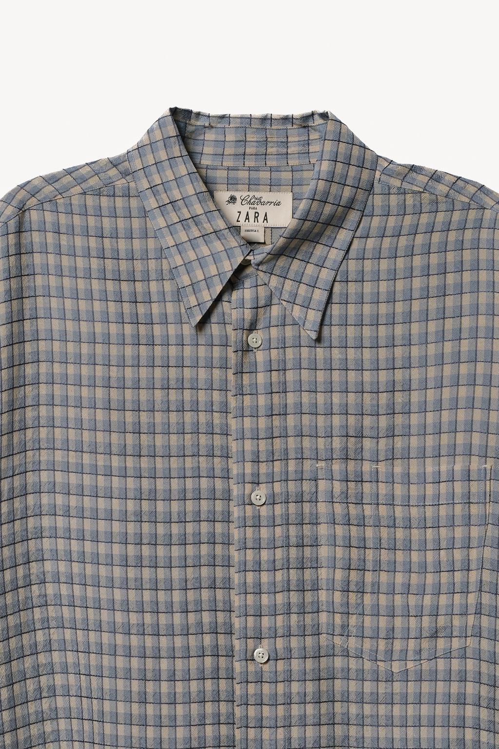 Рубашка в клетку свободного кроя willy chavarria x zara