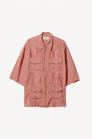 Рубашка из купро с вышивкой willy chavarria x zara- Заказать в России