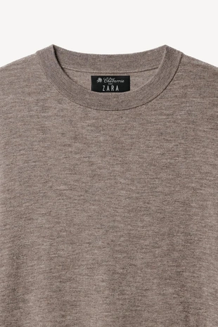 Короткий свитер из легкой шерстяной смеси willy chavarria x zara