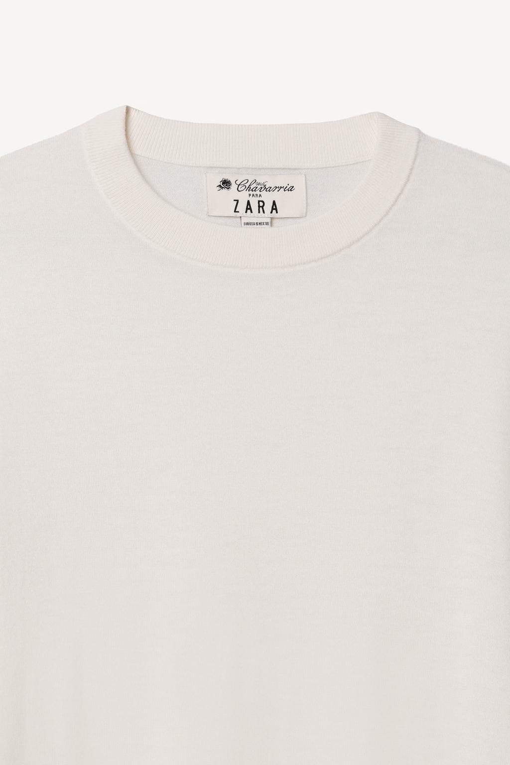 Короткий вязаный свитер из легкой шерстяной смеси willy chavarria x zara