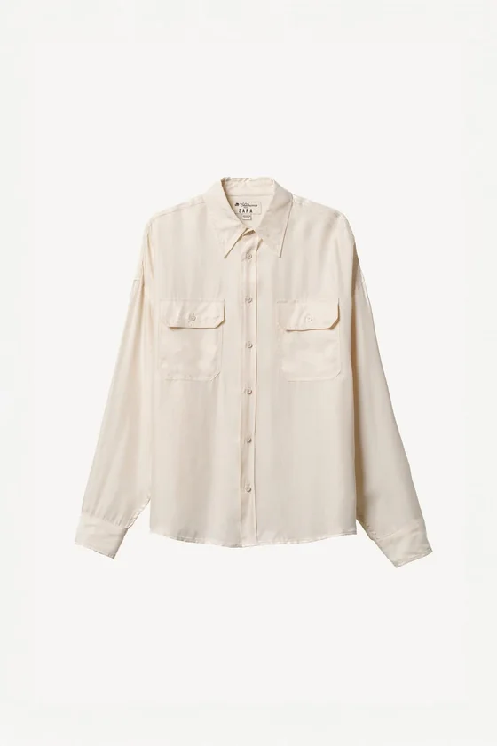 Рубашка fluid cupro - viscose willy chavarria x zara