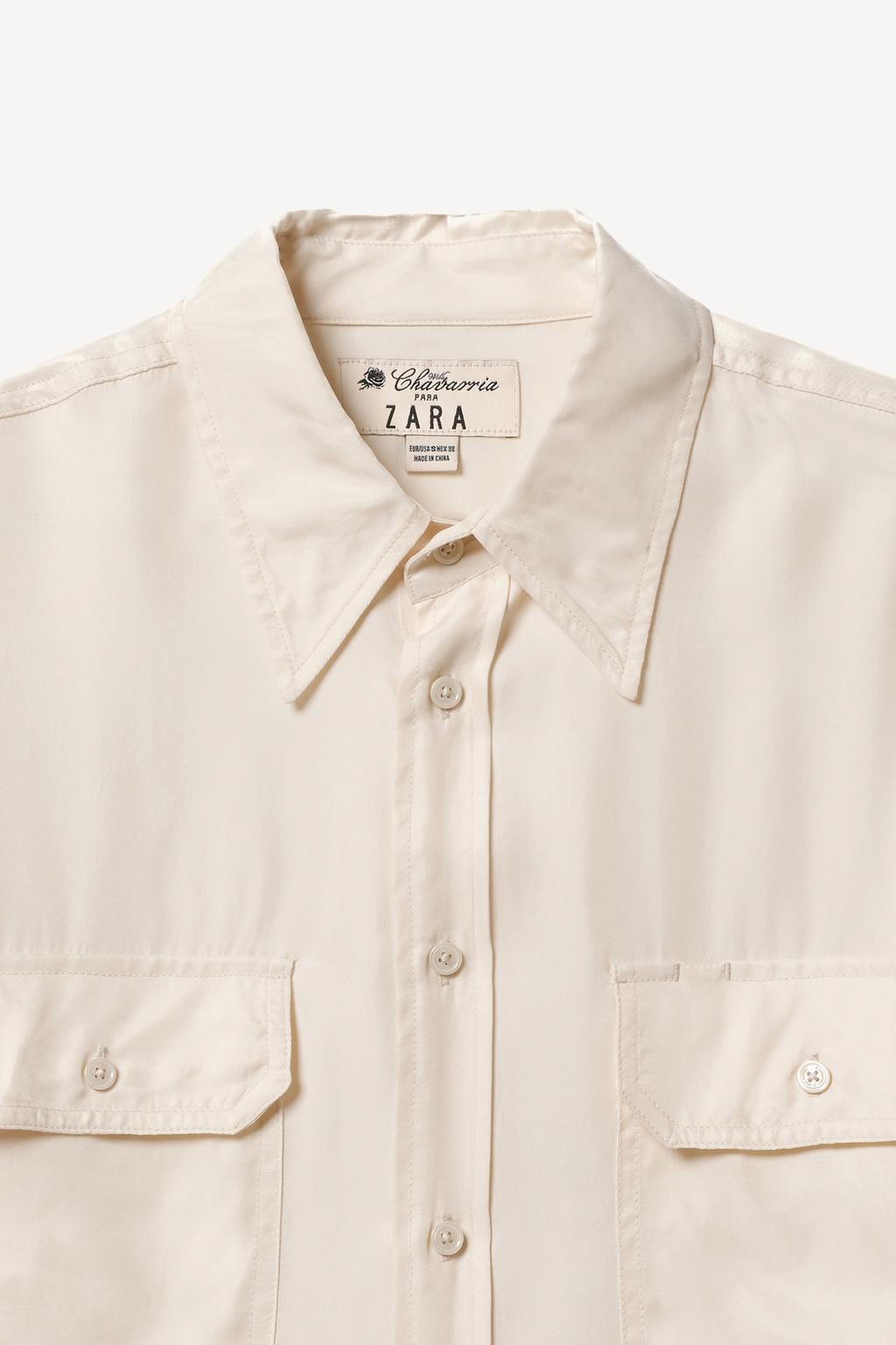 Рубашка fluid cupro - viscose willy chavarria x zara