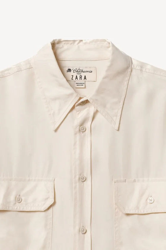 Рубашка fluid cupro - viscose willy chavarria x zara
