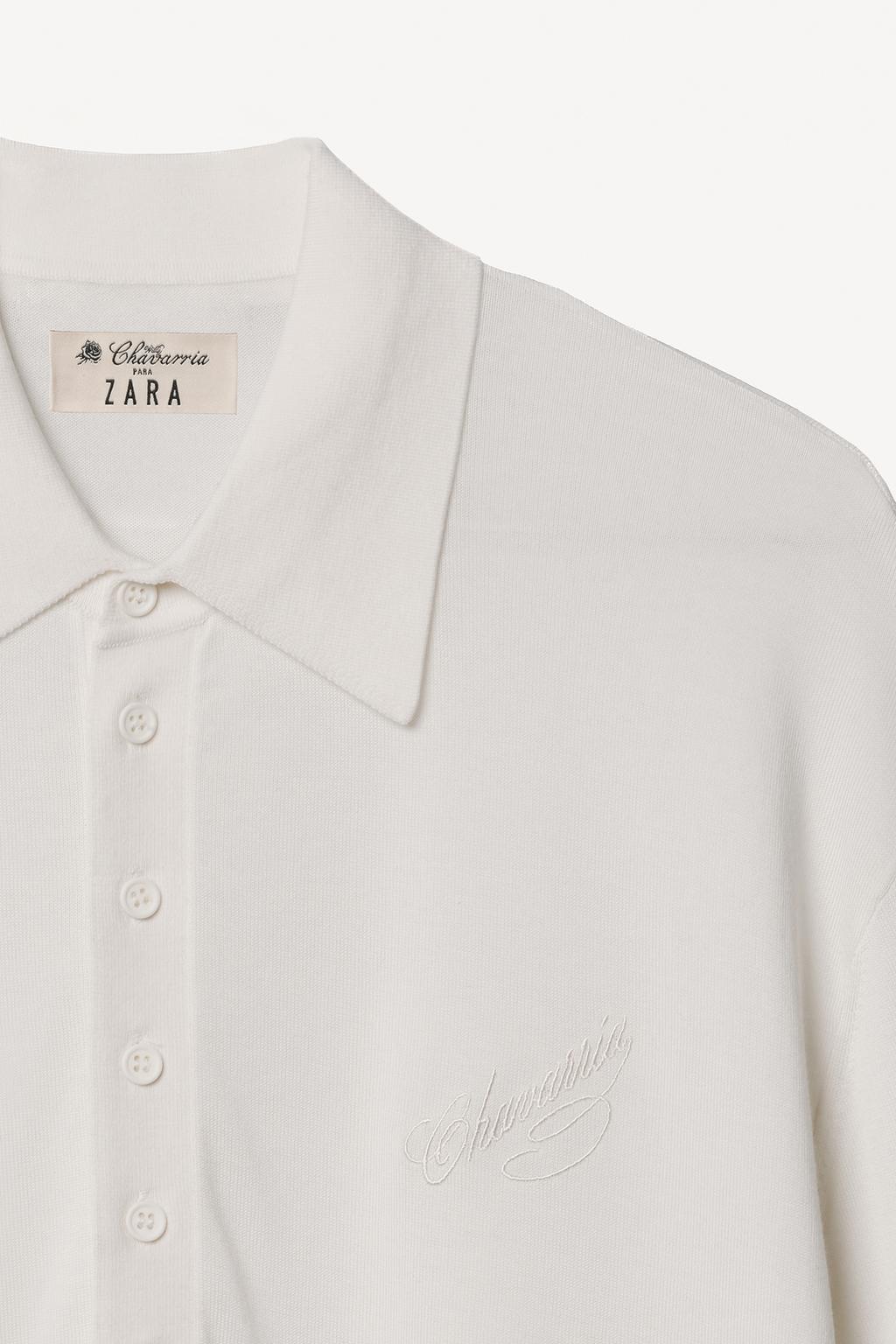 Поло из вязаного материала из смеси ленселила willy chavarria x zara