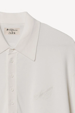 Поло из вязаного материала из смеси ленселила willy chavarria x zara- Заказать в России