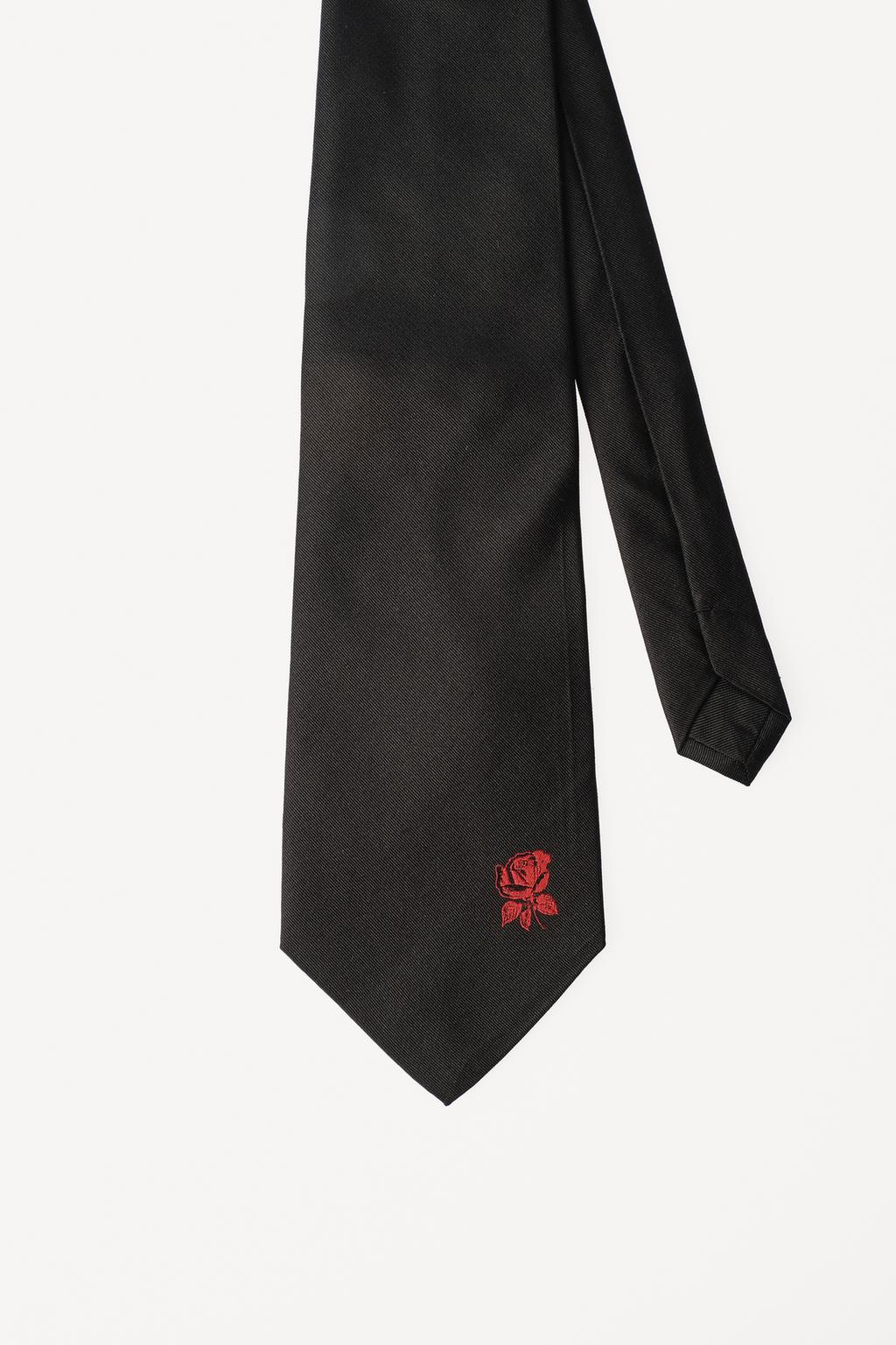 Галстук из 100% шелка с вышивкой willy chavarria x zara