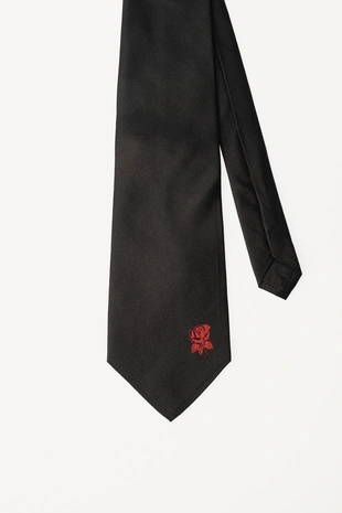 Black | 2241/418/800 - Zara Галстук из 100% шелка с вышивкой WILLY CHAVARRIA X ZARA