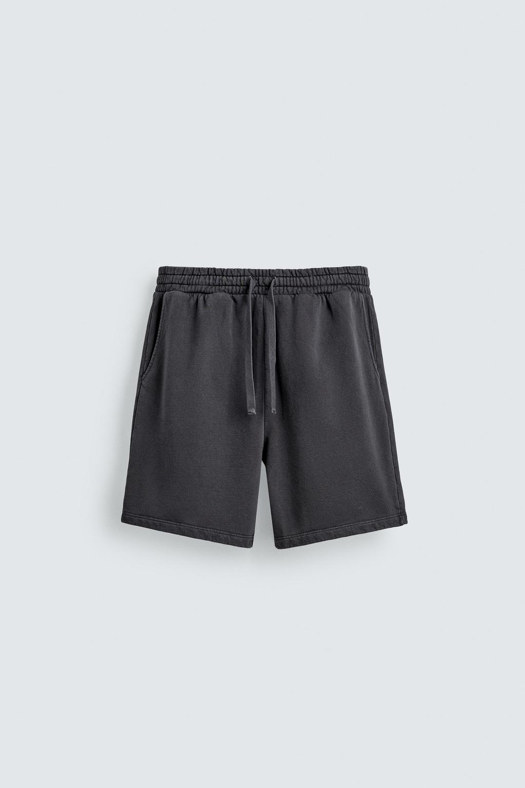 ШОРТЫ-ДЖОГГЕРЫ ИЗ ТКАНИ С ЭФФЕКТОМ ПОТЕРТОСТИ