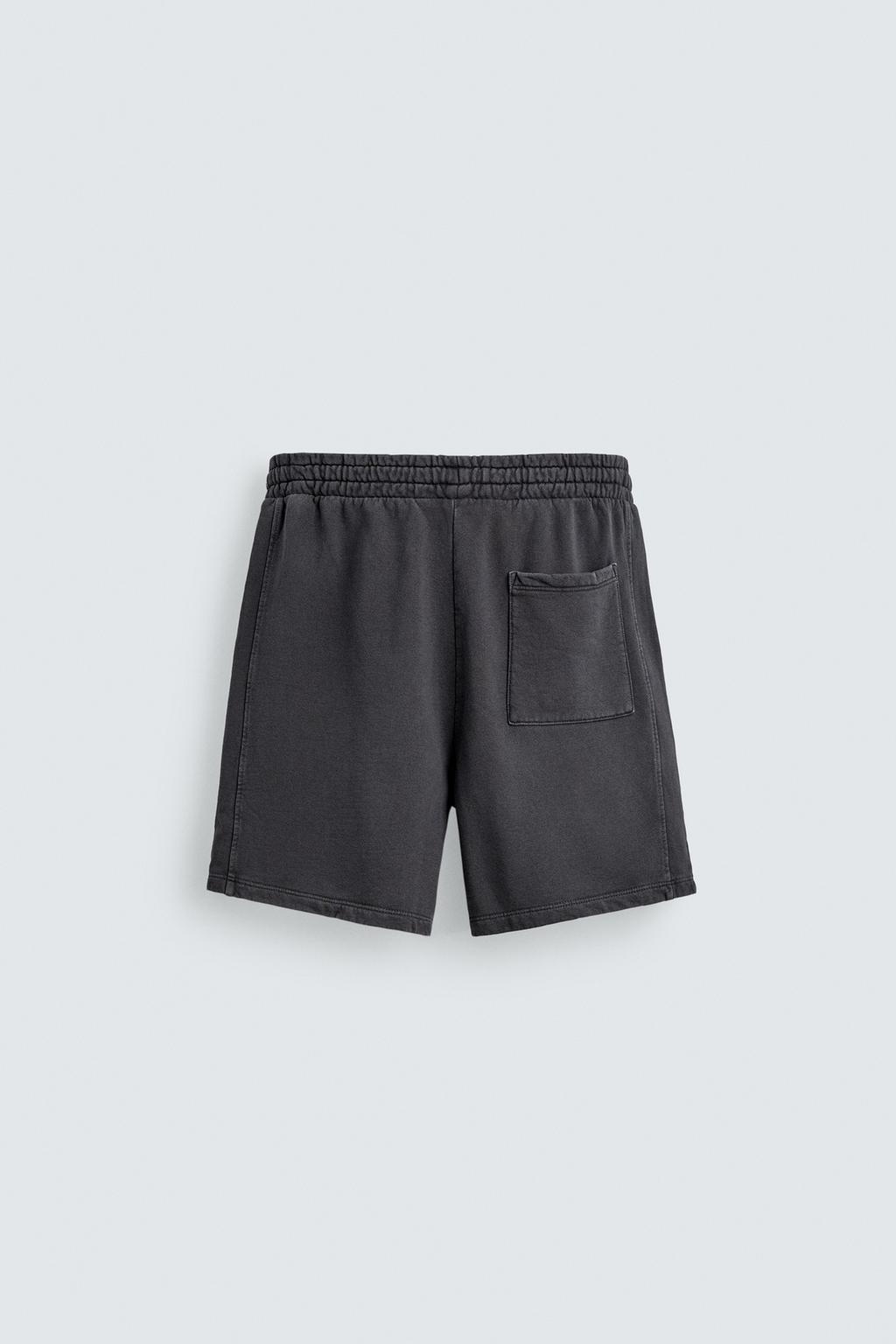 ШОРТЫ-ДЖОГГЕРЫ ИЗ ТКАНИ С ЭФФЕКТОМ ПОТЕРТОСТИ