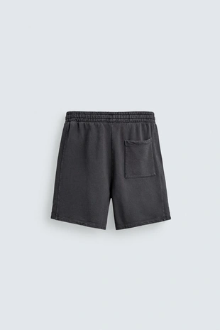 Шорты-джоггеры из ткани с эффектом потертости