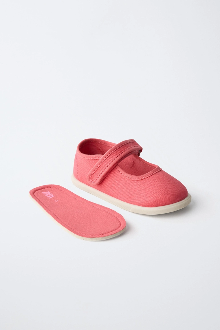 Хлопковые босоножки мэри-джейн без каблука