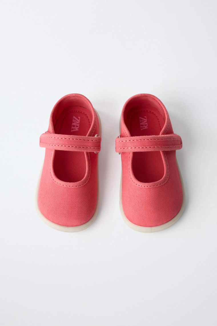 Хлопковые босоножки мэри-джейн без каблука