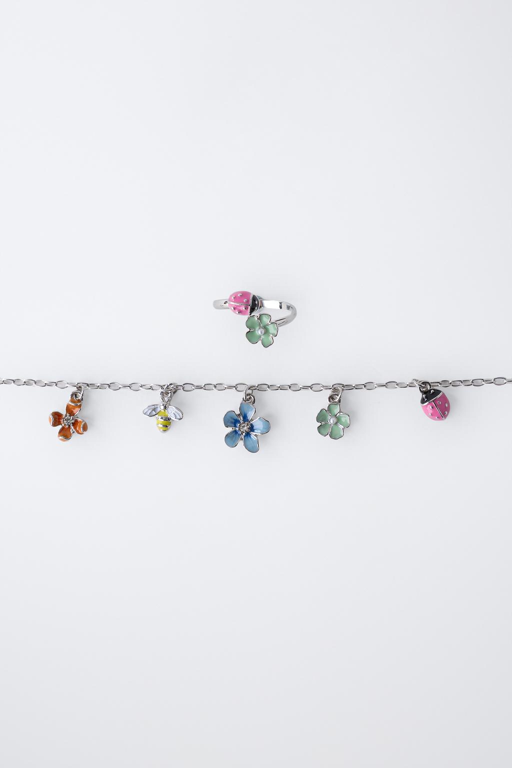 Набор колье и кольца в форме