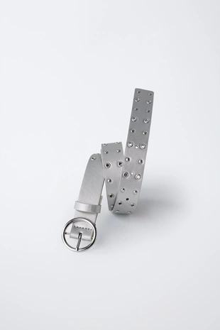 Ремень с металлическими заклепками- Заказать в России