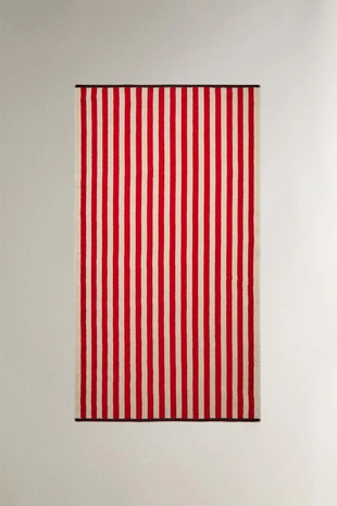 Полотенце для пляжа с полосками (реверсивное)- Заказать в России