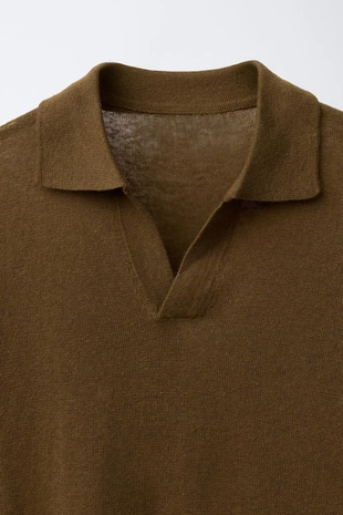 Поло изо льна и хлопка- Заказать в России