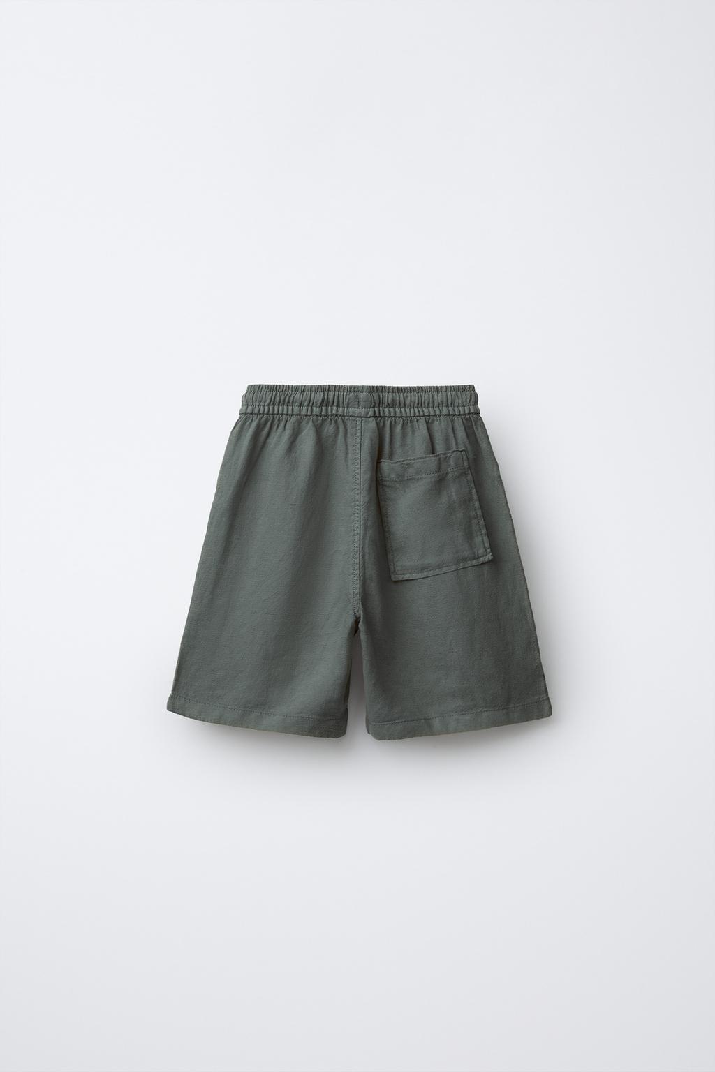 ШОРТЫ ИЗ СТРУЯЩЕГОСЯ ЛЬНА