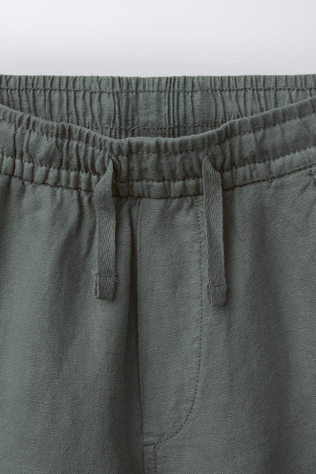 ШОРТЫ ИЗ СТРУЯЩЕГОСЯ ЛЬНА