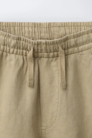 Свободные бермуды из льна