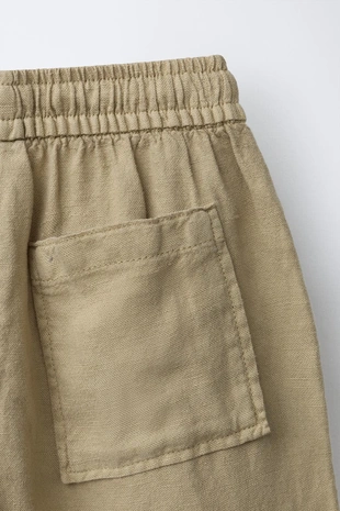Свободные бермуды из льна