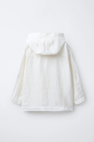 Куртка-рубашка с капюшоном из 100% льна