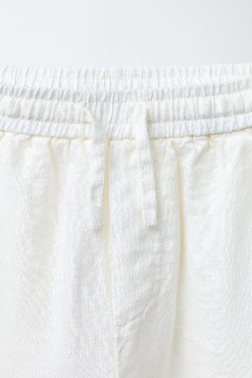 ПРЯМЫЕ БРЮКИ ИЗ 100% ЛЬНА