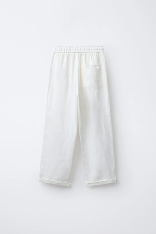 Прямые брюки из 100% льна