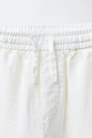 Прямые брюки из 100% льна